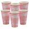 5 1/4" 16 oz. Pink Congrats Graduation Disposable Paper Cups 12 Count